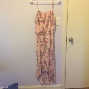 Cute pink asymmetrical sun dress